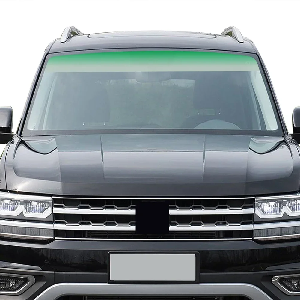 Car Colorful Sticker Front Windshield UV Protected Banner Waterproof Shade Sticker Sun Visor Strip Tint Film Exterior Accessory