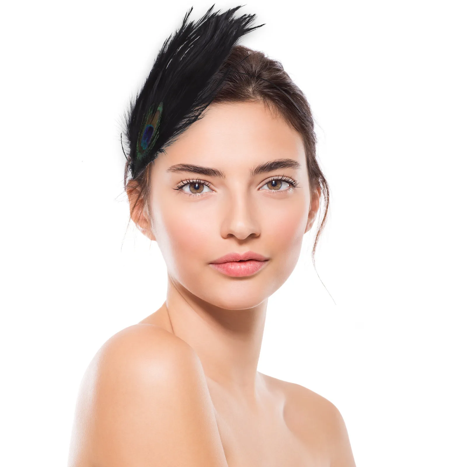 

Ретро-повязка на голову с перьями, легкая, для вечеринок, фестивалей, косплея, реквизит для фотосессий, аксессуар для волос для выступлений