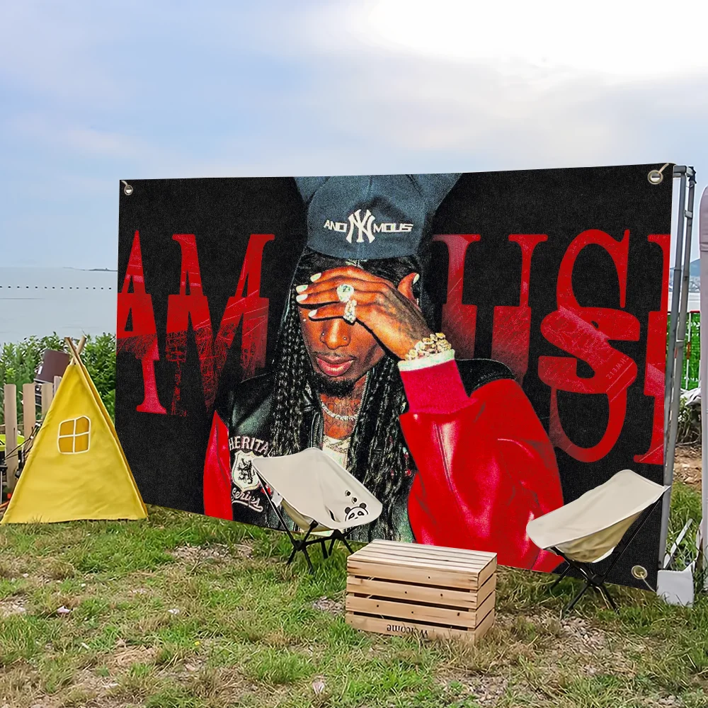 مغني الراب Playboi Carti أنا الموسيقى العلم كلية غرفة نوم غرفة المعيشة المنزل النوم ديكور مضحك نسيج المرآب بار جدار نادي راية