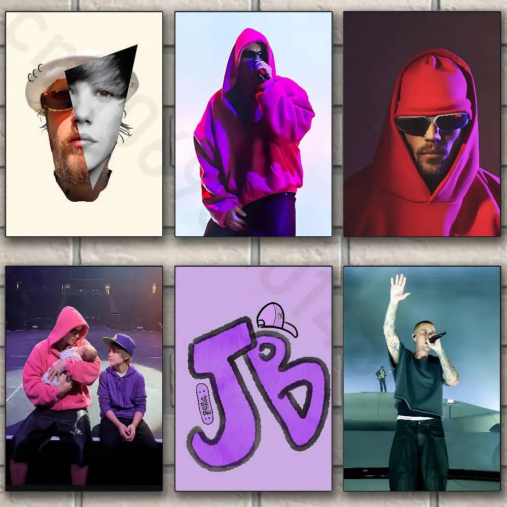 

2026 Singer J-Justin Biebers Classic Wall Art, Canvas Print Poster, Suitable for Home, Living Room, Room Decoration Painting