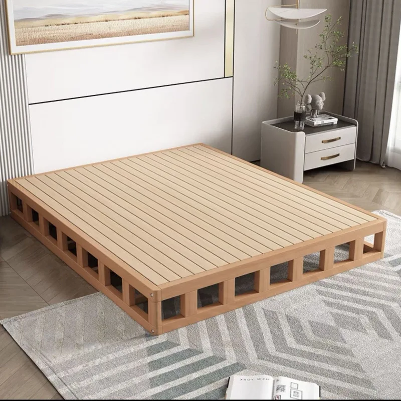 

Beech bed tatami floor bed solid wood bedside bed simple Japanese floor-to-ceiling all solid wood short bed
