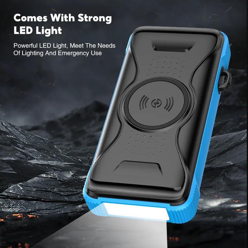 PHOMAX Fast Charging Magnetic Wireless Charger Power Bank Solar Charging Power Bank Mobile Phone Power Bank with Fill Light