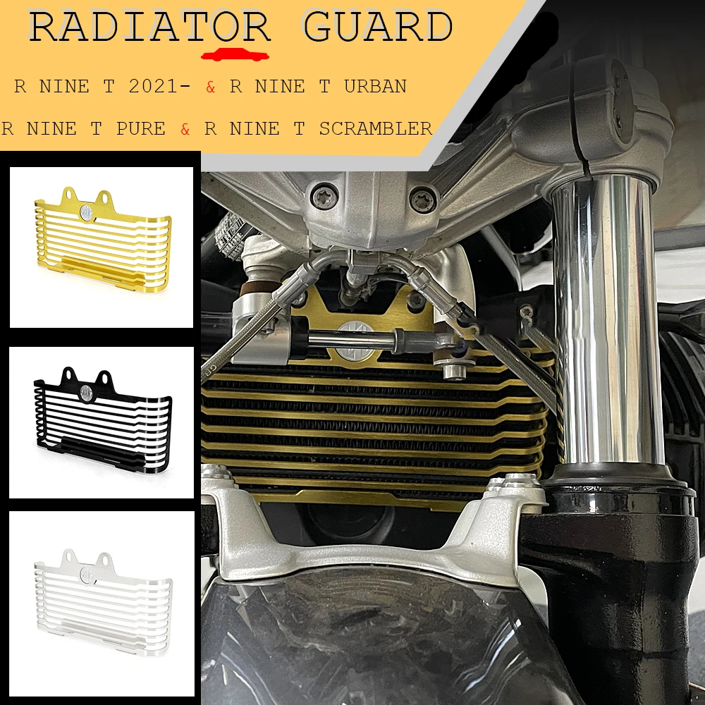 For BMW R9T R NINE T 2021-  Radiator Grille Cover ProtectionWater Oil Radiator Grill Guard RnineT RNINET Scrambler Urban Pure