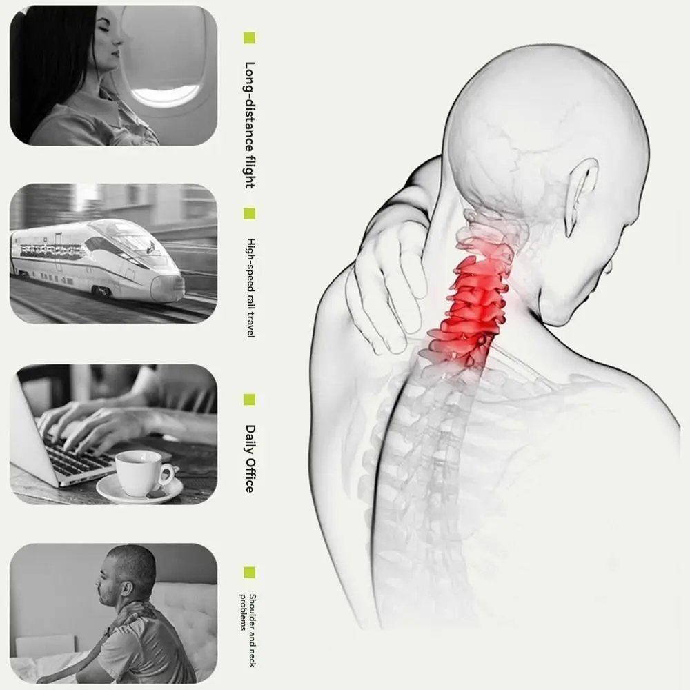 U-Shaped Inflatable Travel Pillow Hand Pressing Foldable Press To Inflate Pillow Soft Save Space Neck Support Cushion Tourist