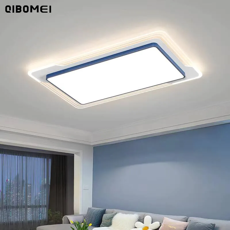 Simple Rectangular Led Ceiling Light Living Room Bedroom Modern Starry Sky Round Ceiling Lamp Home Interior Decor Lighting Lamps