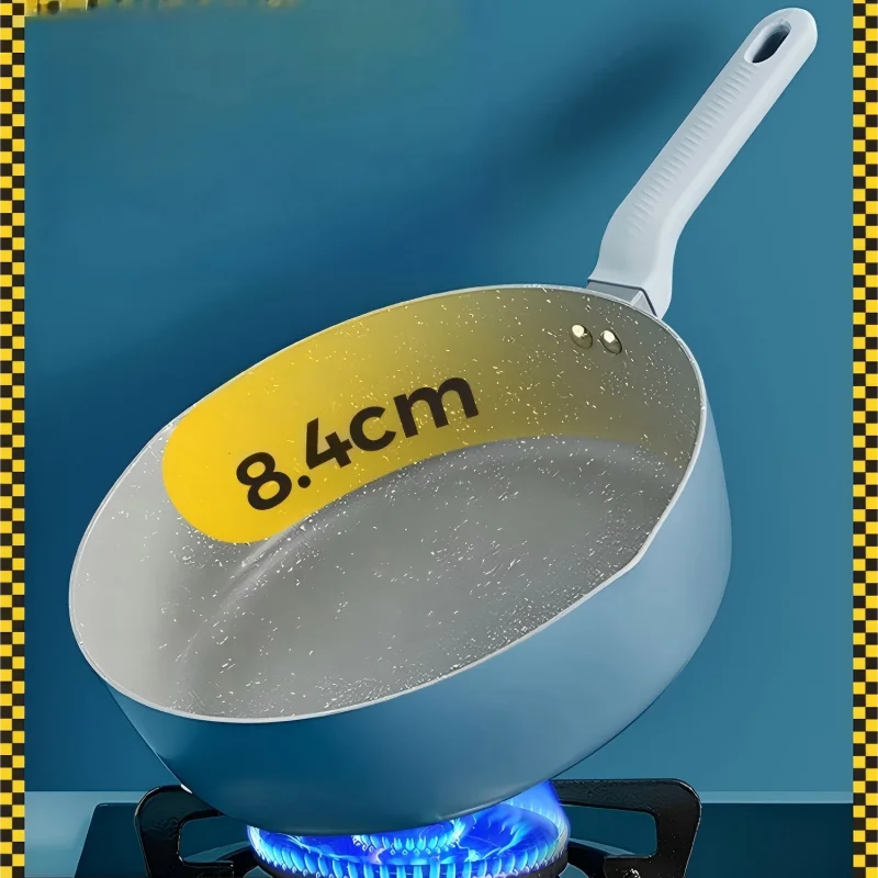 

Алюминиевая сковорода с антипригарным покрытием и крышкой — покрытие из глубокого гранита и камня Maifan для стейка, яиц, блинов — совместима с газовой плитой