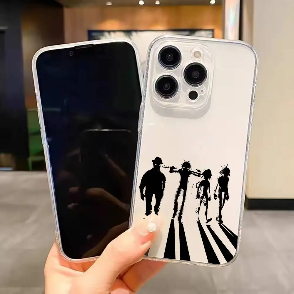

G-Gorillaz B-Band For iPhone 17 16 15 14 13 12 11 Mini Pro Max Plus Transparent Cover Phone Case