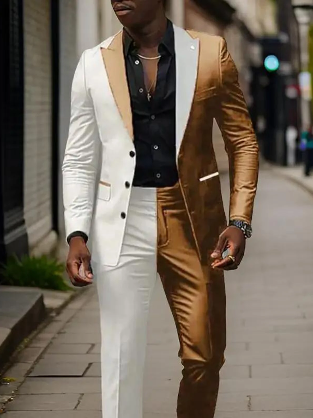 Blazer Suit For Men 2 pezzi Outfit Set abiti di alta qualità 2024 pantaloni abbigliamento uomo Fashion Party Wedding smoking giacche Beige