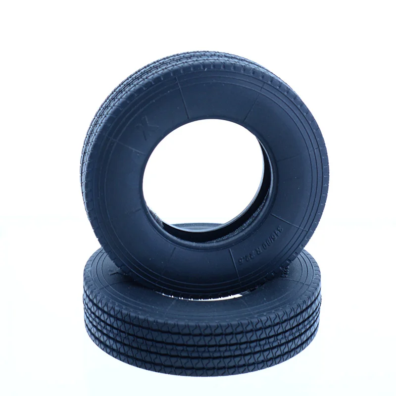 2pcs 1/14 RC Truck Rubber Tire Tyre for Tamiya RC Truck Tipper SCANIA 770S VOLVO BENZ MAN TGX Car Hub Wheel Accessories