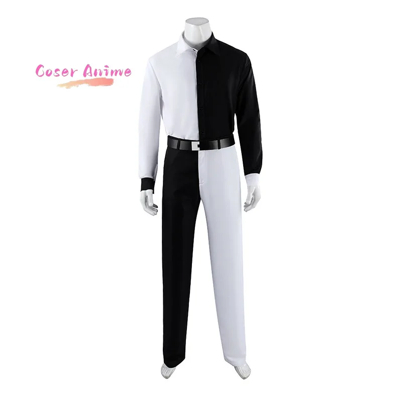 DC Two Face Harvey Dent Cosplay Costume Gothic Black and White Suit Stage Performance Costume Cosplay view 4