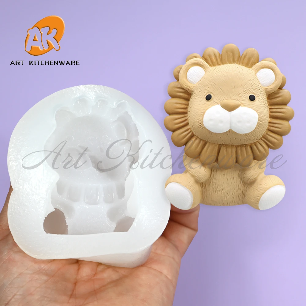 Animals Duck, Lion Silicone Mold Fondant Chocolate Cake Mould Pastry Soap Moulds Cake Decorating Tools Kitchen Baking Accessory