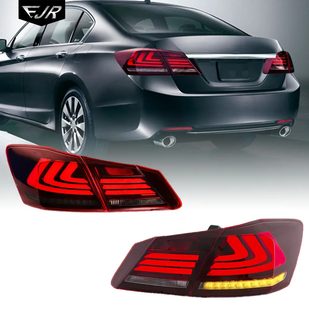 For Honda 9th Generation Accord Taillight Assembly 2013-2015 Modified Car Led Flow Turn Signal Lights Auto Rear Tail Light