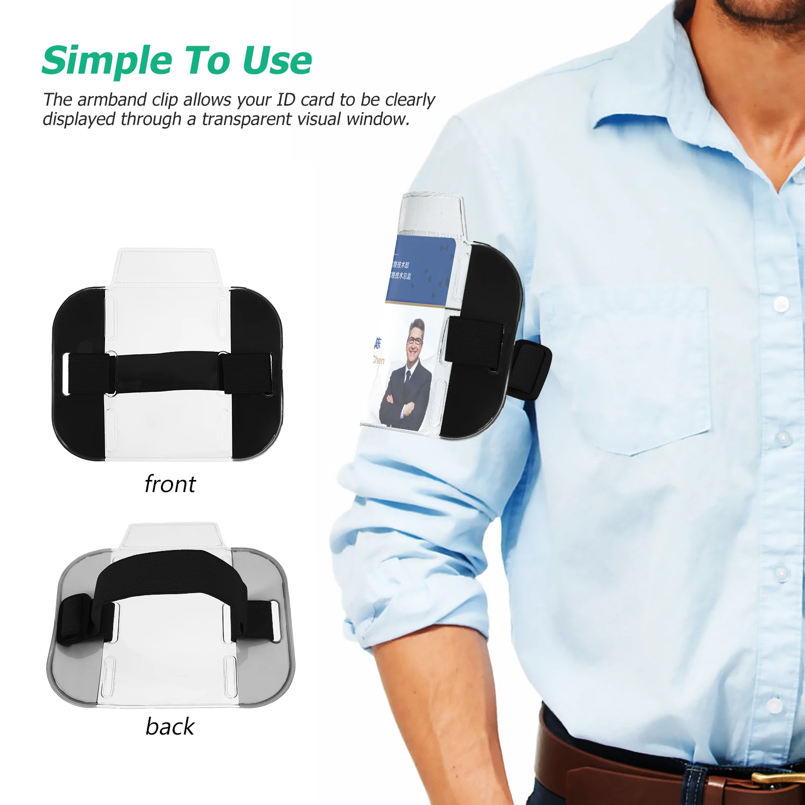 2 szt. Jasne, kolorowe etui na identyfikator, przenośne etui na kartę identyfikacyjną z przezroczystym okienkiem dla łatwego wyświetlania i szybkiego dostępu, etui na identyfikatory na ramię.