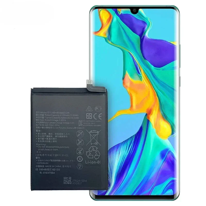 

New HB486486ECW 3.82V 4200mAh Mobile Phone Battery for Huawei P30 Pro/ Mate20 Pro VOG-L29 Built-in Replacement Batteries
