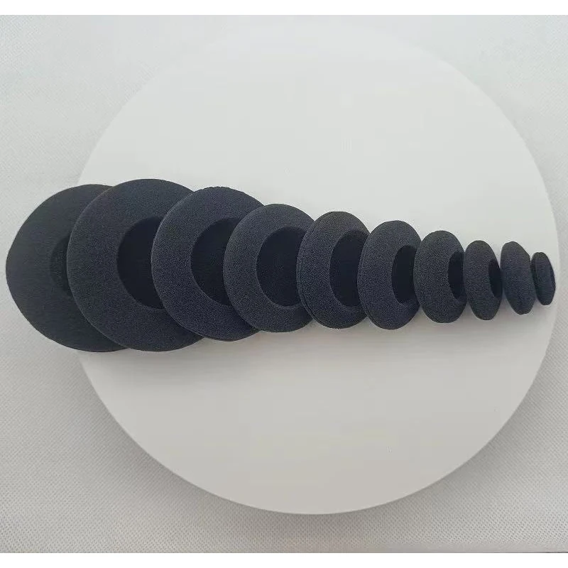 라운드 이어폰 커버 스폰지 커버 18mm 23mm 35mm 40mm 50mm 55mm 60mm 65mm 70mm 80mm 코튼 이어 커버 4/PCS