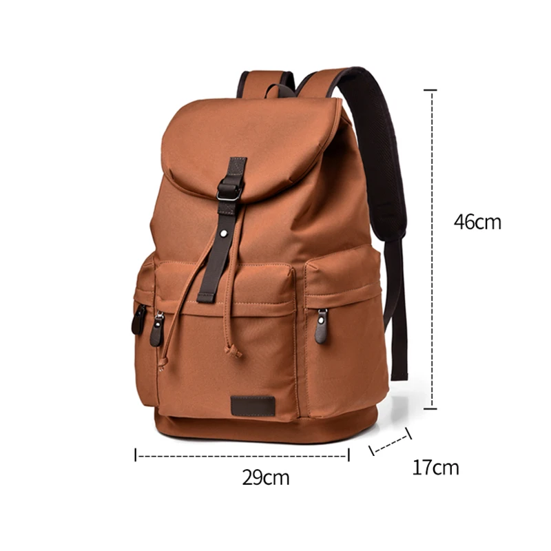 Waterproof and Wear-resistant Men\'s Backpack Vintage Simple Men Drawstring Travel Backpack School Backpack for College Students