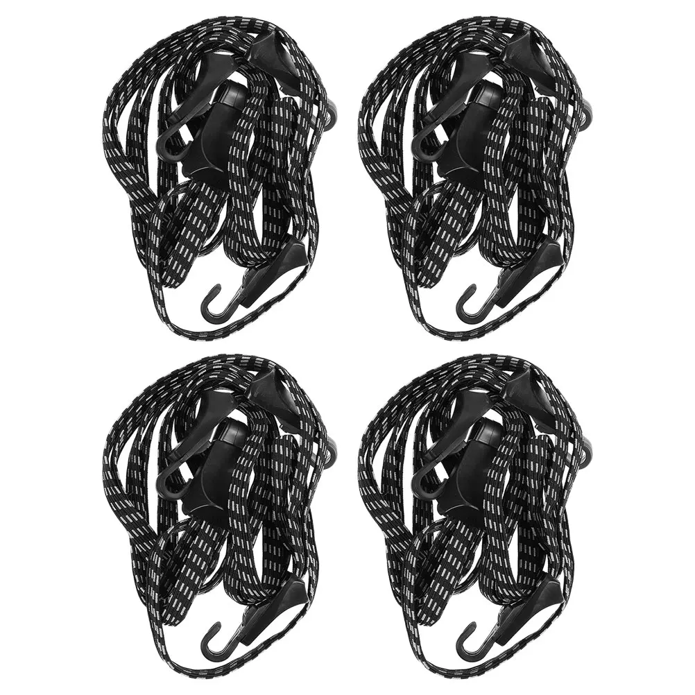 

4pcs Rear Bike Rack Straps Durable PP Material Quick Transport Adjustable Bungee Cords Motorcycle Luggage Strap Tarpaulin Fixed
