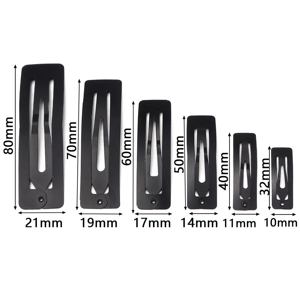 10pcs/lot Rectangle Metal BB Hair Clips Simple Broken Hair Clip Bangs Blank Hair Clip Base DIY Girls Hair Clip Hair Pin