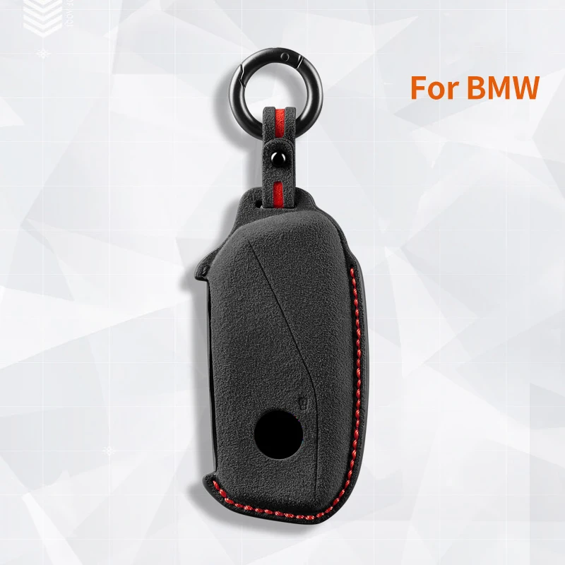 

High-quality Suede Car Remote Key Case Cover Shell for BMW 7 Series 735i 740Li X7 X1 U11 2023 I7 G07 LCI XM Keychain Key Shell