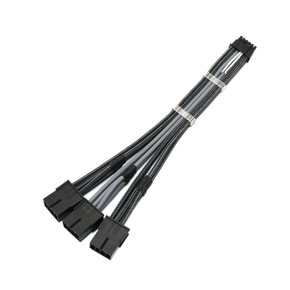 كابل تمديد كهربائي من Angitu-VHPWR ، كابل محول ، 12 + 4Pin ، 16Pin ، PCIE 5.0 إلى 3x8Pin ، PCIE RTX3090Ti ، طول مخصص ، 8 ألوان ، بريميوم