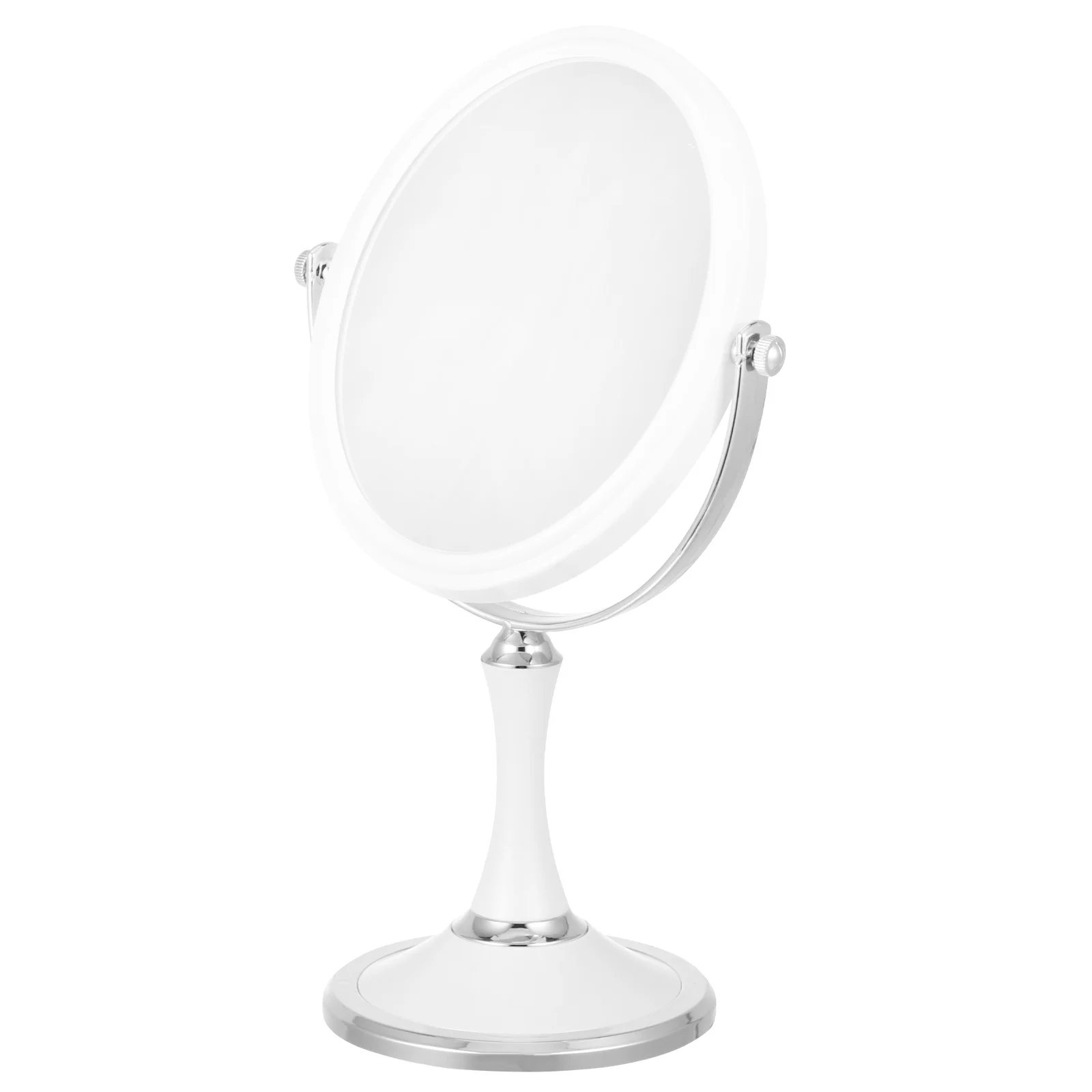 1 szt. Dwustronne obrotowe lusterko kosmetyczne na biurko z przezroczystym, bezznieczelniającym szkłem do domowej pielęgnacji.