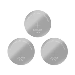 Portable Button Batteries Set with Rechargeable LIR2032 LIR2025 LIR2016 Batteries Reusable Power Solution