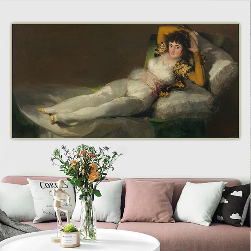 Francisco Goya " Maja" lienzo pintura al óleo obra de arte estética póster impresión imagen pared fondo decoración decoración del hogar