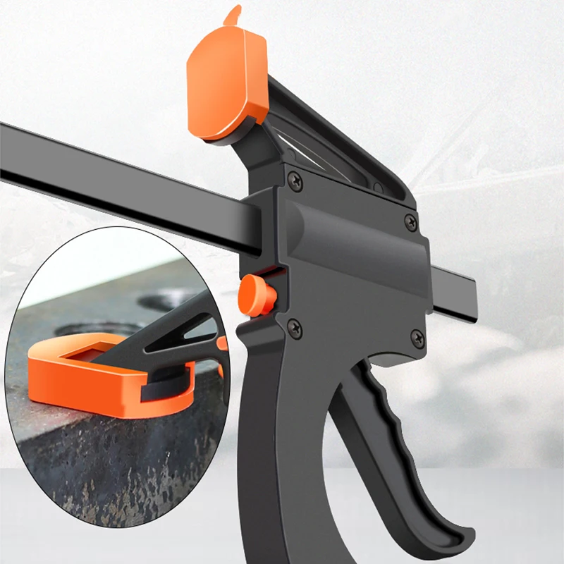 Tool DIY Adjustable Hand Woodworking Spreader 4 Inch Clip Kit Quick Ratchet Release F Clamp Speed Squeeze Work Bar Clamp