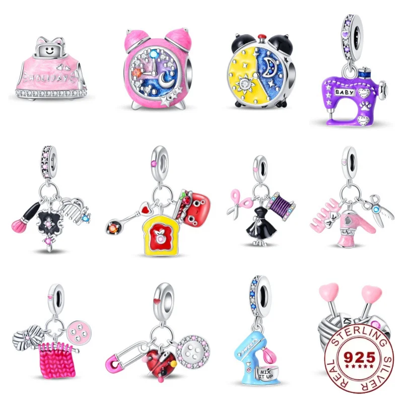 

Original 925 Silver Charms Bracelet Jewellery Suitable For Pandora Bracelets 2025 Beads DIY Pendant Xmas Gifts Women