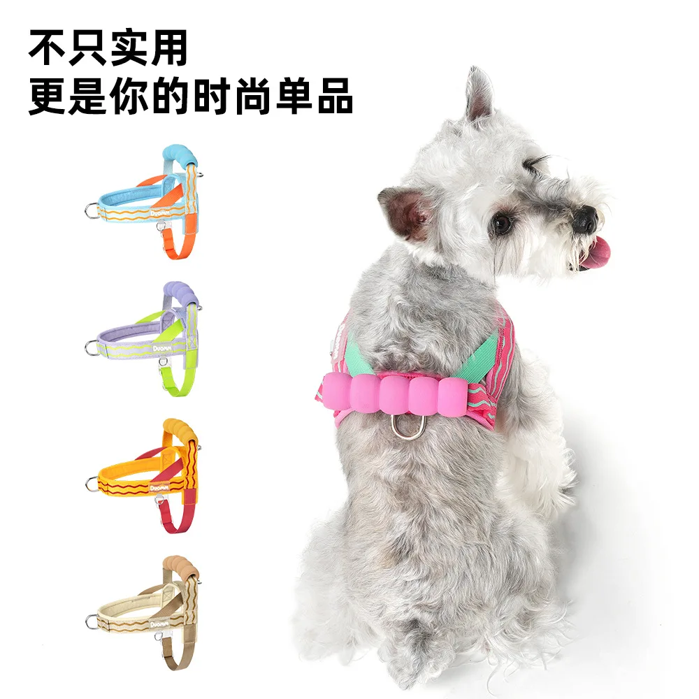 New Fashionable Dog Harness with Padded Handle - Comfortable Lift-Assist Pet Leash Set for Small & Medium Dogs