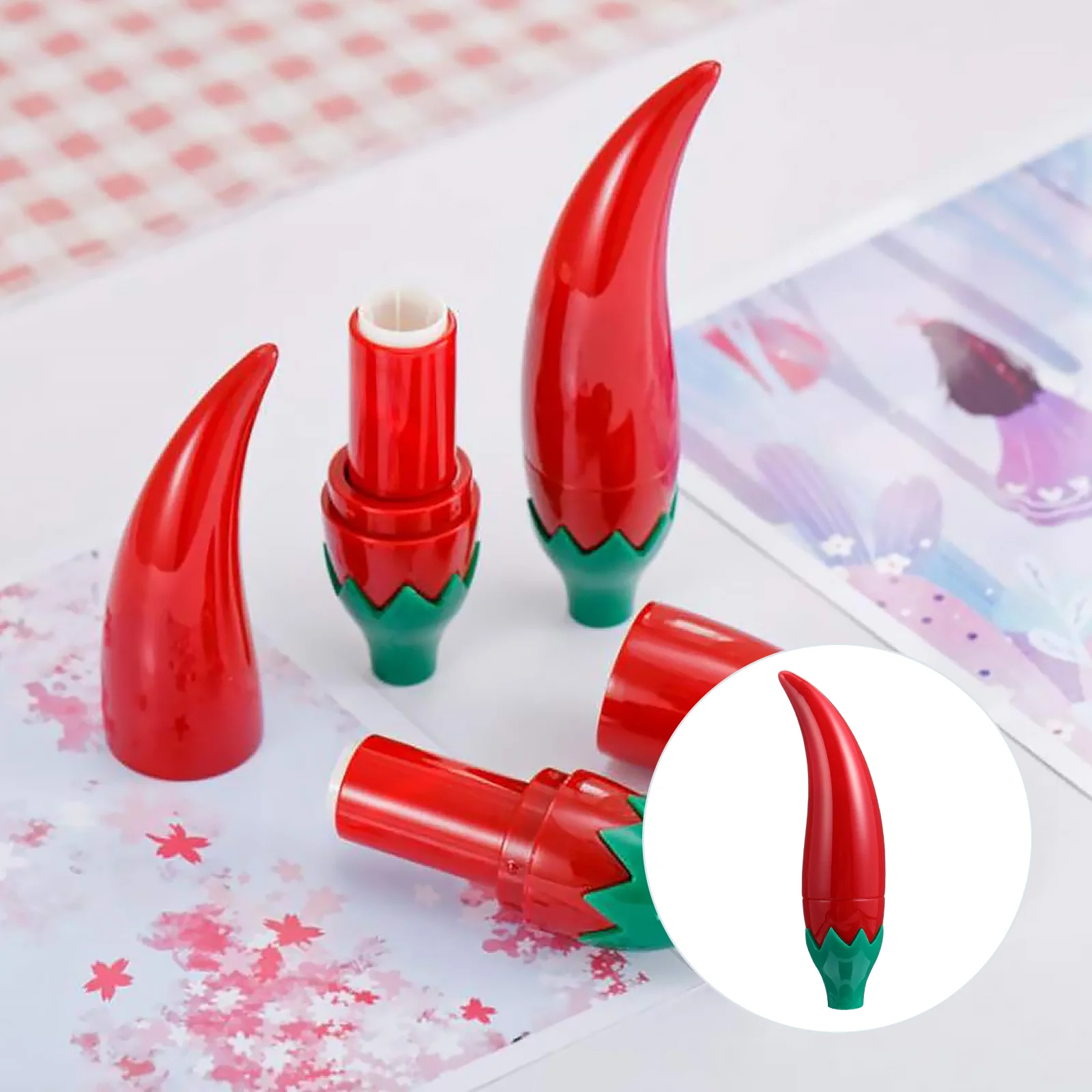 Containers Pepper Lipstick Tube Refillable Bottles Plastic Balms Elder