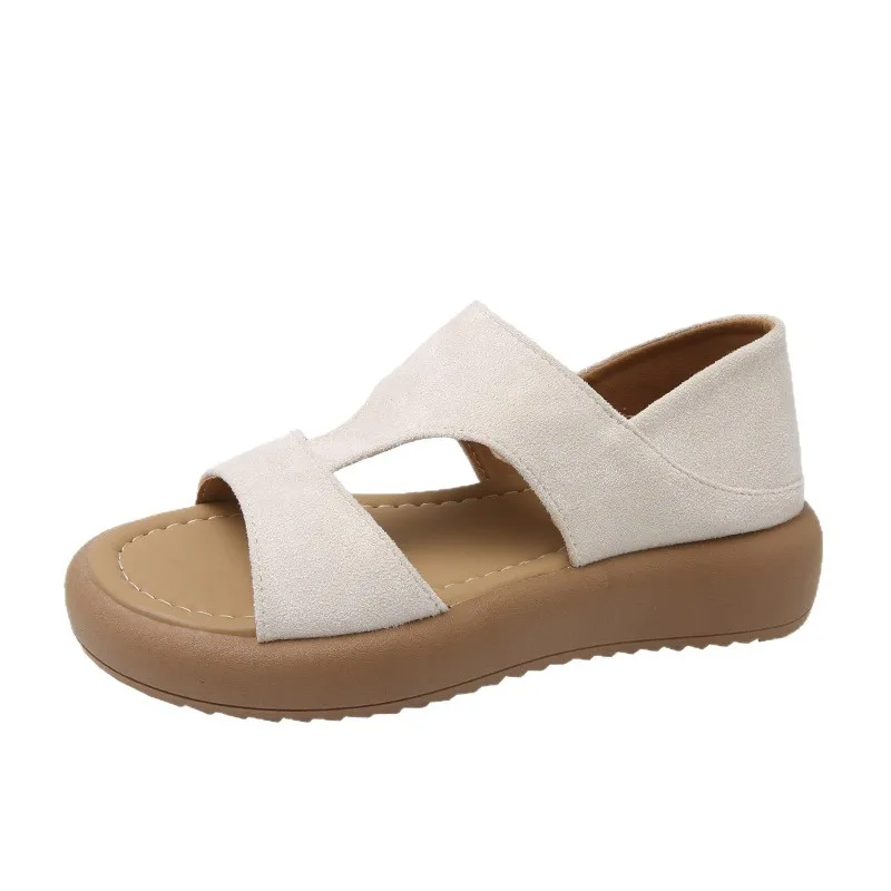 

Женские летние сандалии в стиле феи, на плоской мягкой подошве, два варианта ношения, с ремешком на пятке, в римском стиле, для пляжа