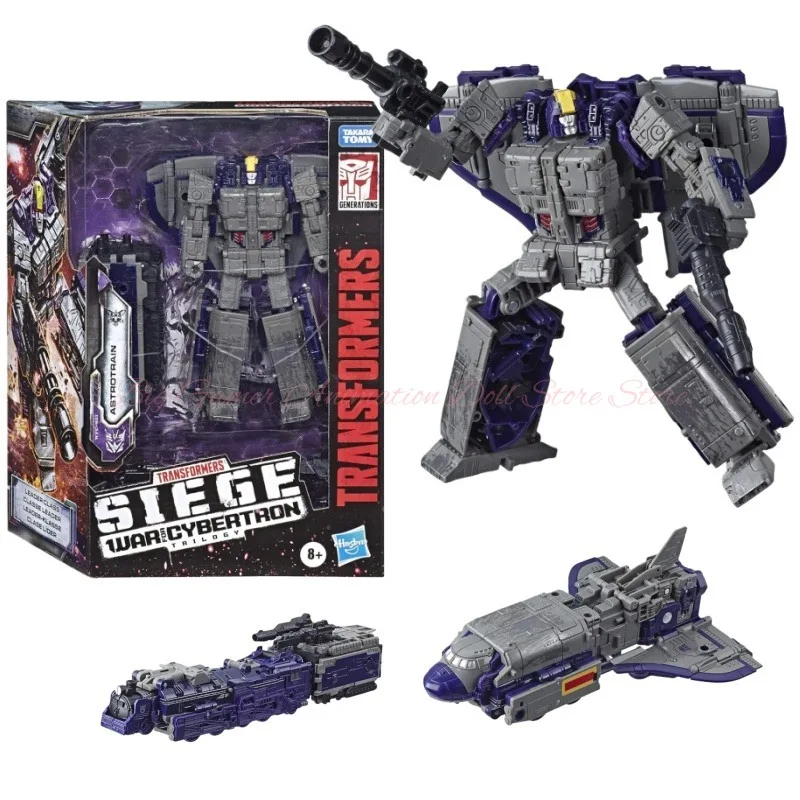 Hasbro Transformation Toy War for Cybertron Leader Level Three-Transformation Warrior Astrotrain Action Figure Model Toy 18cm