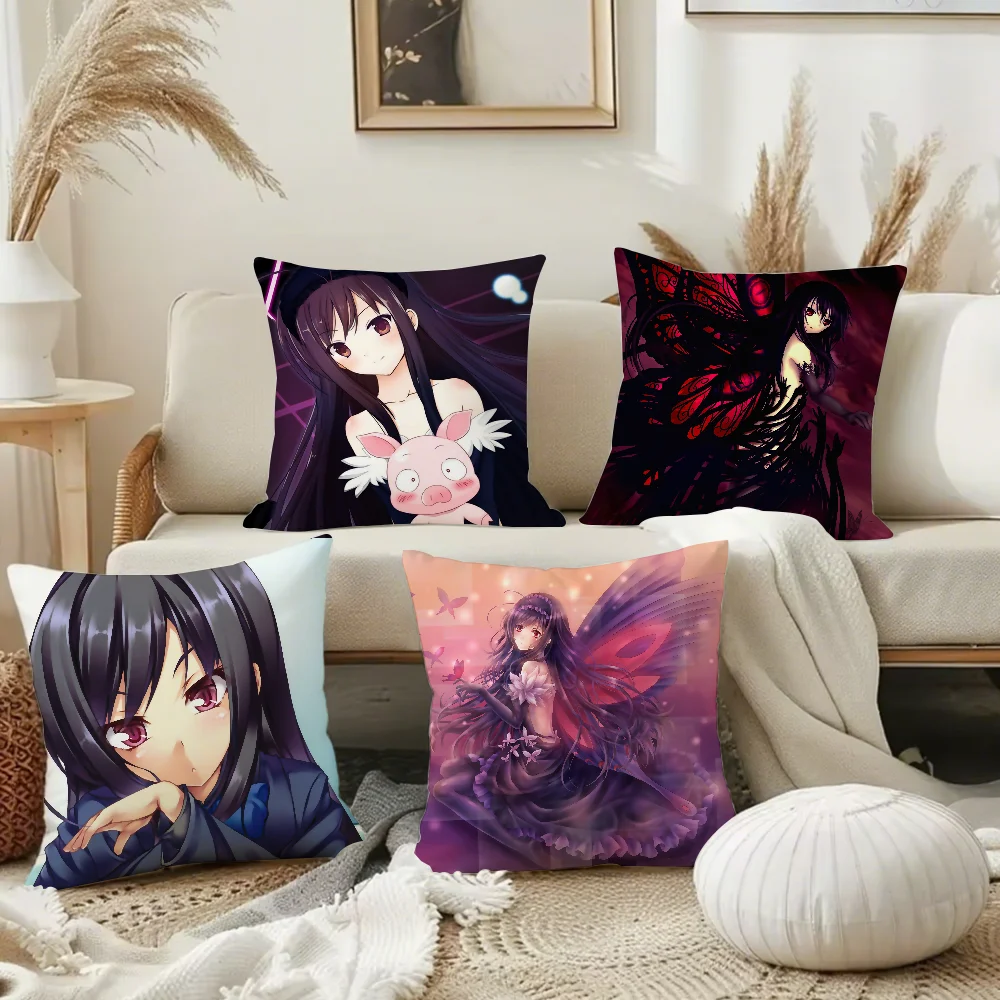 Anime Accel World Pillow Case Square Double-Sided Printing Short Plush Sofa Cushion Cover Bedroom Bedside Pillow