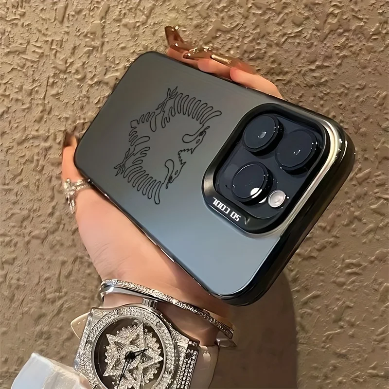 حافظة هاتف محمول بنمط الخط الألباني الإبداعي لهاتف آيفون 16، 15، 14، 13، 12، 11 Pro Max Plus غطاء خلفي غير لامع مقاوم للصدمات