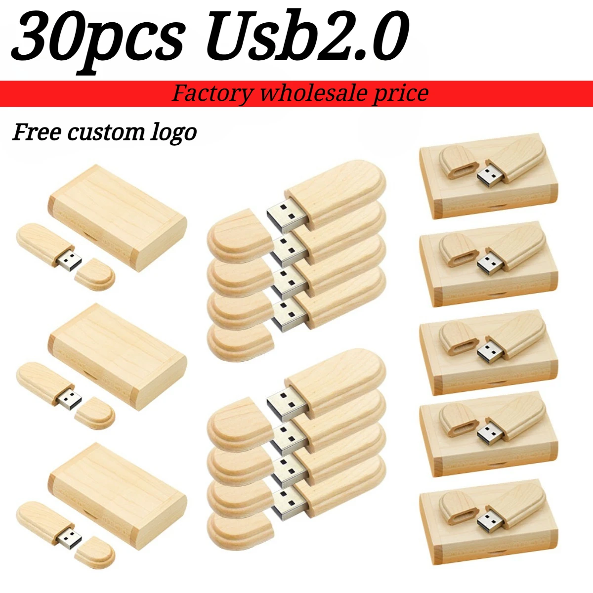 

30 шт./лот USB 2.0 (с возможностью нанесения логотипа) Деревянная флешка USB 64 ГБ, USB-накопитель 4 ГБ, 8 ГБ, 16 ГБ, 32 ГБ, 64 ГБ, флеш-накопитель для подарка