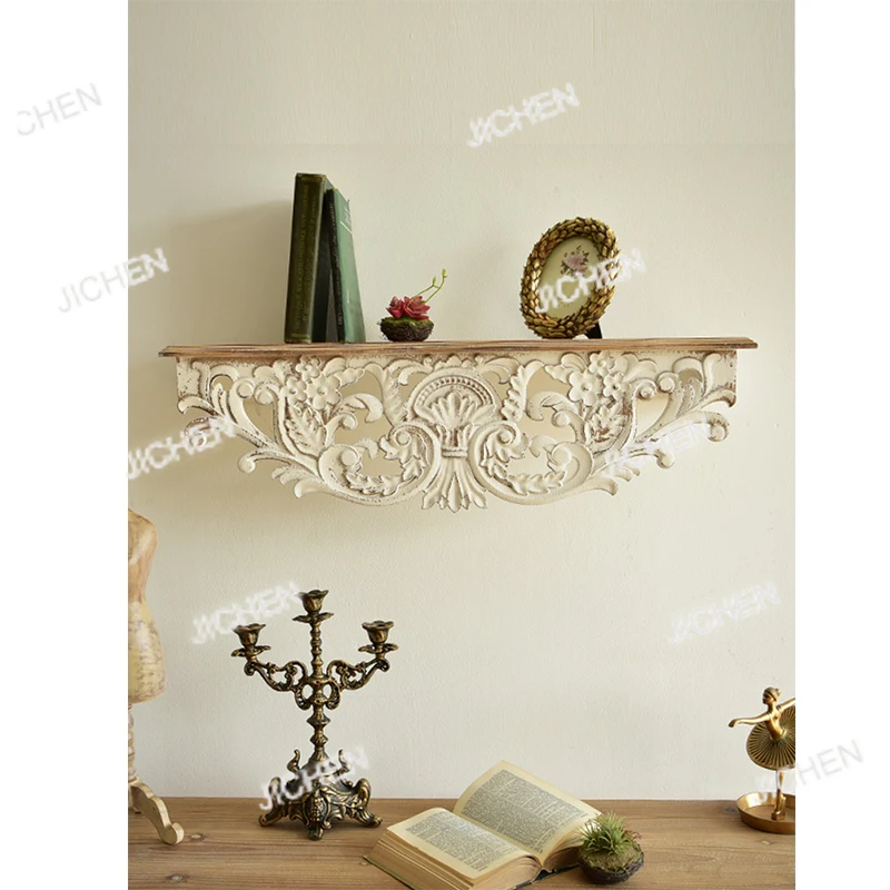 Mensola per mensola in corbel bianco invecchiato, paese francese, decorazione del soggiorno, 31 pollici