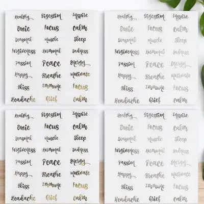 

10 Sheets Essential Oil Bottle Labels Self-Adhesive Stickers for Perfume Dropper Bottle Identification