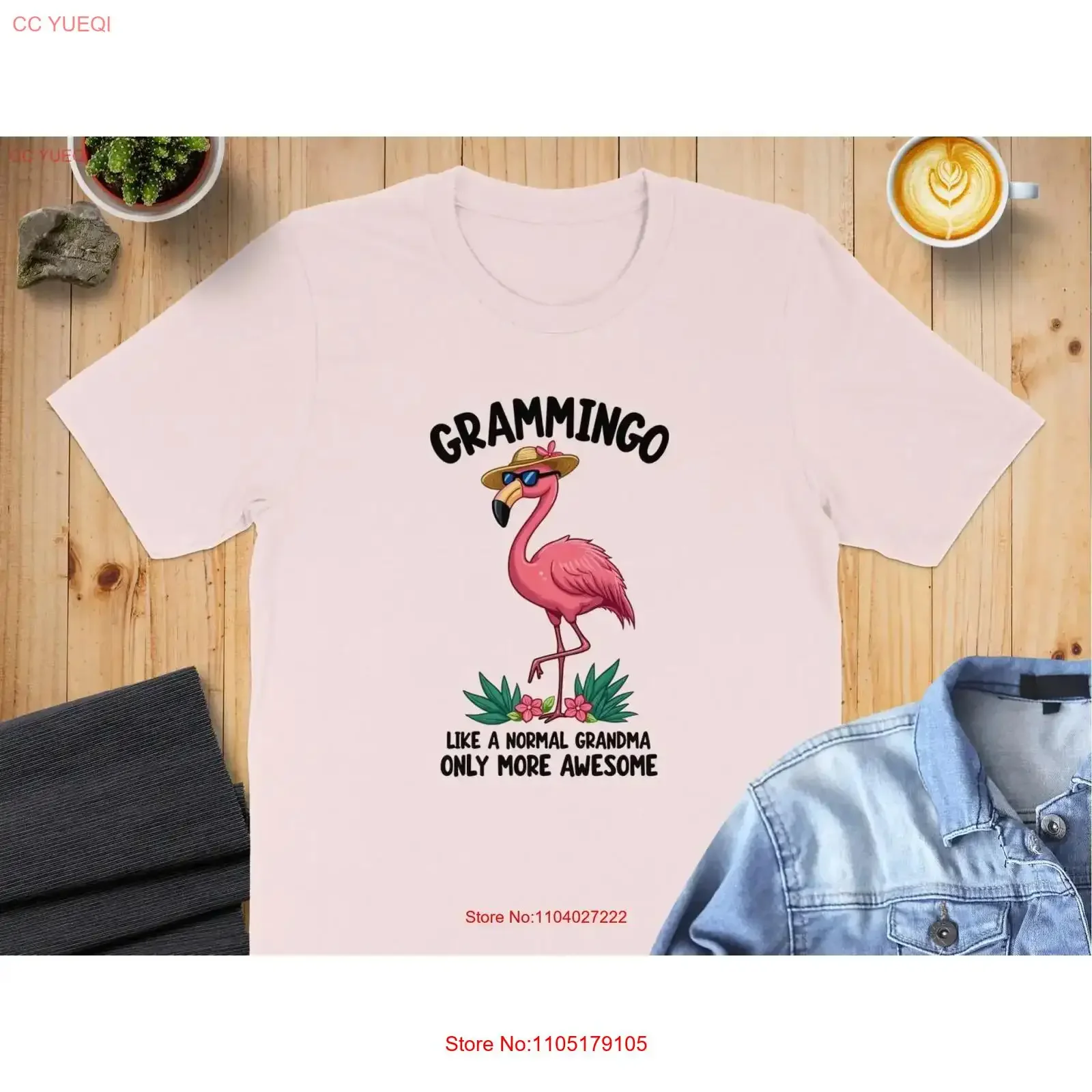 Camiseta divertida de flamenco y abuela, Idea para el día de la madre, traje de jubilación, ropa de verano para playa, conjunto de taza de primavera vintage