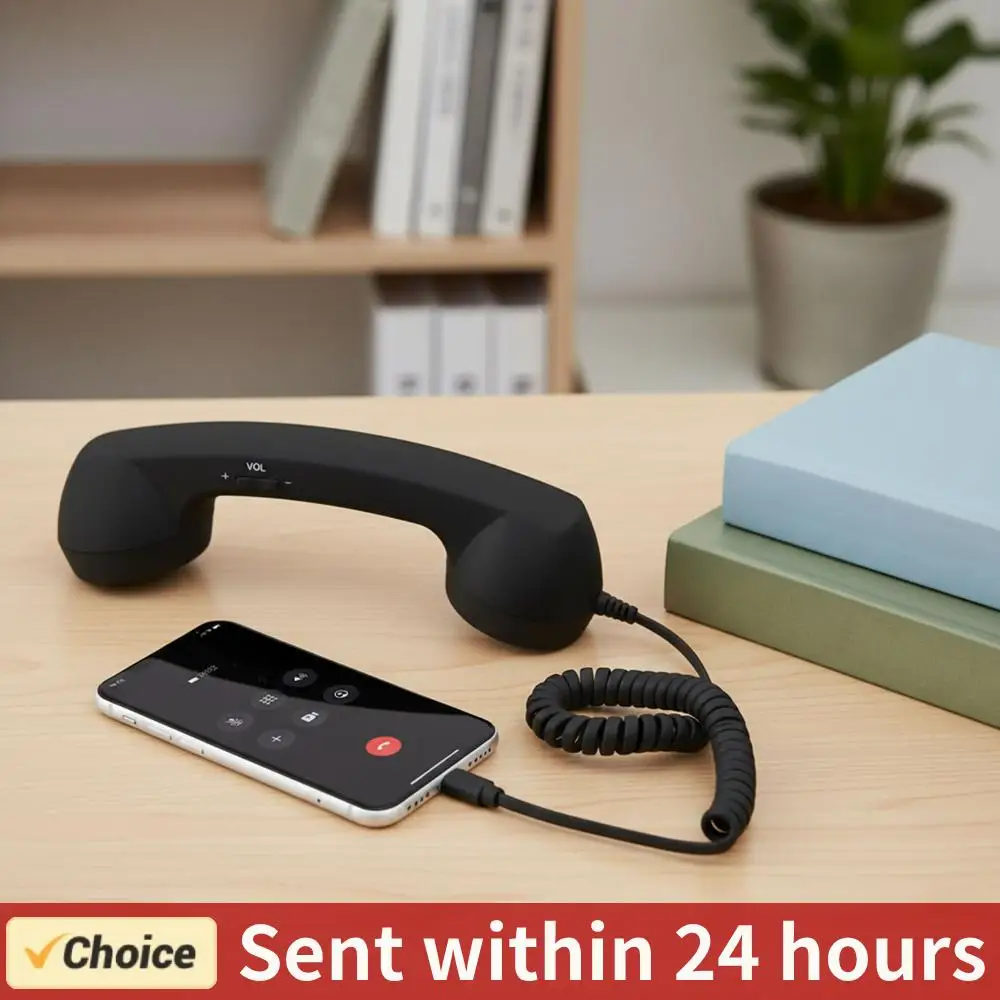 

Ретро-телефонная трубка, новая телефонная трубка 2026 для iPhone, проводной телефон Type-C в стиле ретро, приемник стационарной ручки