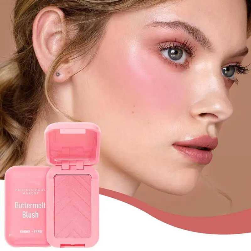 Colorete en polvo mate para mejillas, colorete facial, colorete rosado, Coral rosa de alta pigmentación, rubor Facial rugido, resaltador, rubor brillante