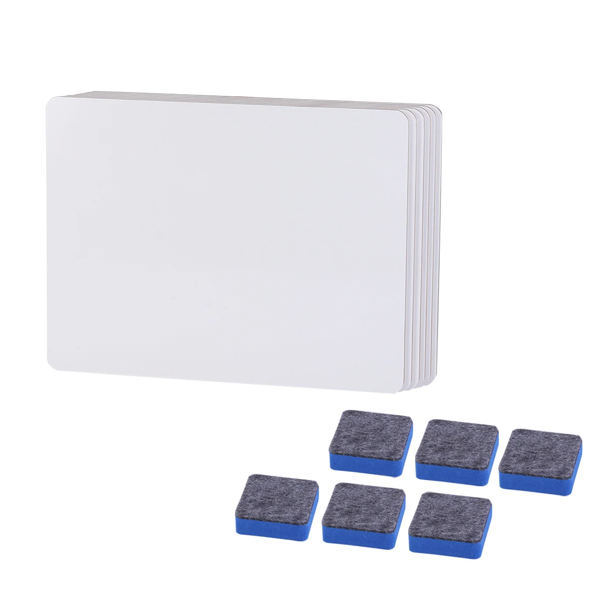 6Pcs Portable Mini Desktop Whiteboard Erasable Message Board for Office Study Home with Erasers Portable Whiteboard
