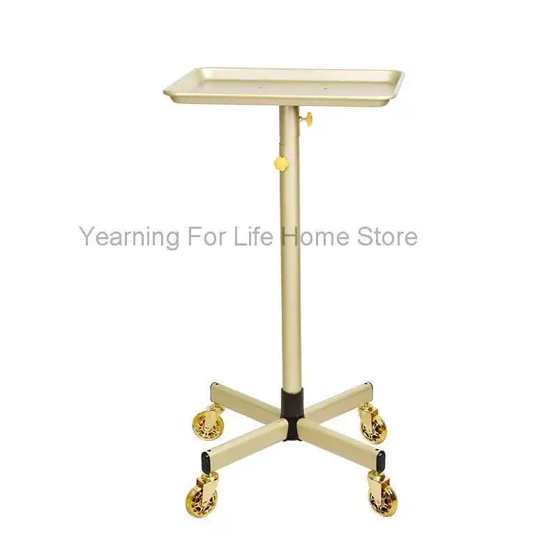 

Golden Salon Trolley Wheels Aesthetic Auxiliary Cart Trolley Auxiliary Cart Salon Stainless Steel Carrello Porta Tecar Eyelashes