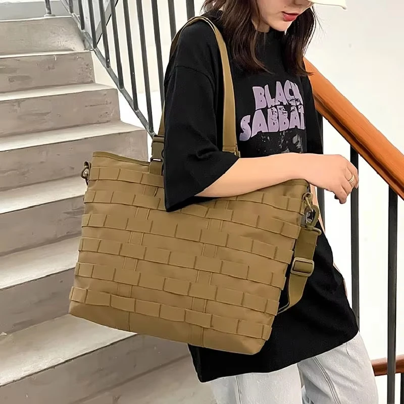 

Большая сумка-тоут для покупок, спортивная сумка для активного отдыха с застежкой-липучкой, походная сумка через плечо, дорожная сумка для ноутбука, сумка для поездок на работу/учебу