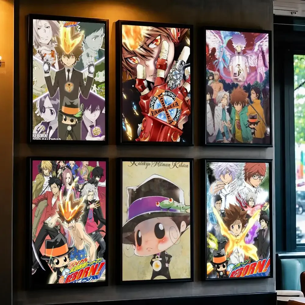anime K-Katekyo Hitman Reborn-N Poster Minimalist Wall Sticker for Cafe Office Bar Home Decor and Gift