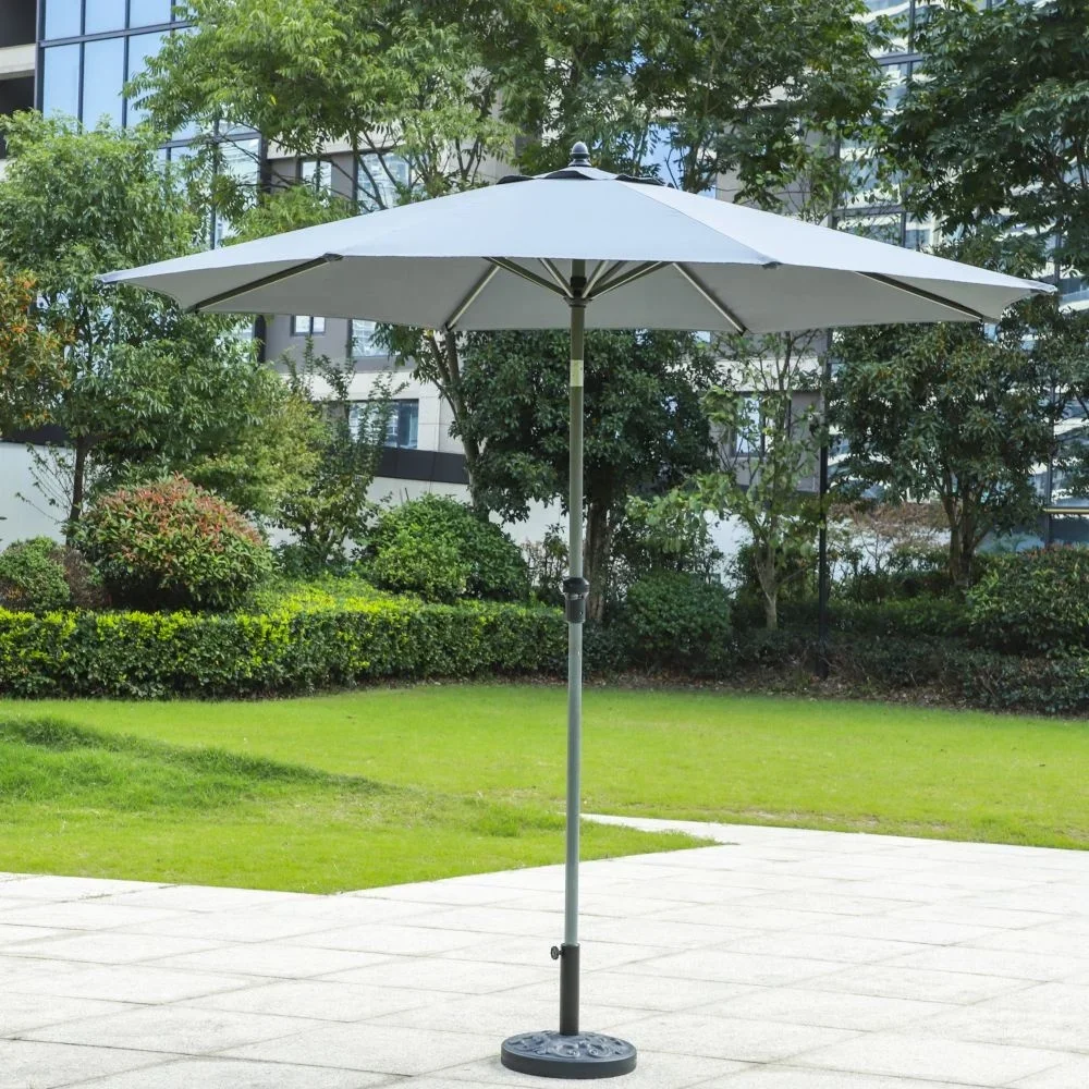 

2.7m Windproof and Waterproof Garden Patio Umbrella & Bases for Outdoor Gar