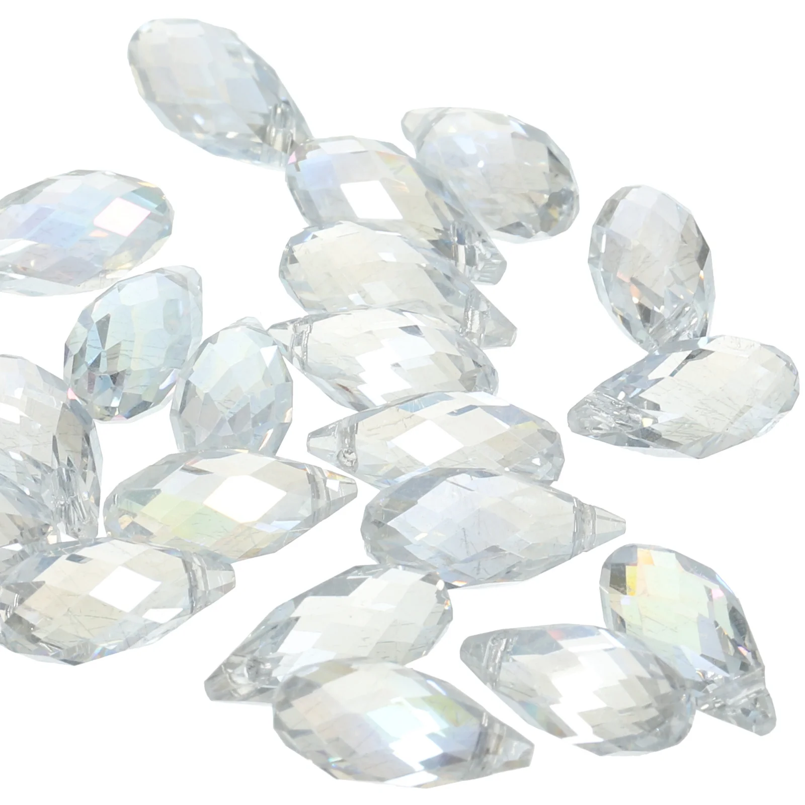 

30Pcs Waterdrop Glass Crystal Beads Durable DIY Supplies for Jewelry Making Bracelet Necklace Earrings Hair Accessories
