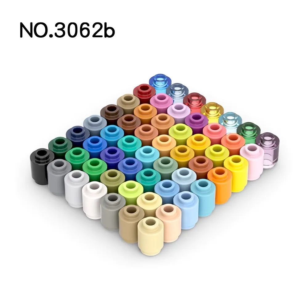 20Pcs  MOC Parts 3062 Brick Round 1 x 1 Open Stud Compatible Bricks DIY Assmble Building Blocks Particle Kid Brain Toy Gift