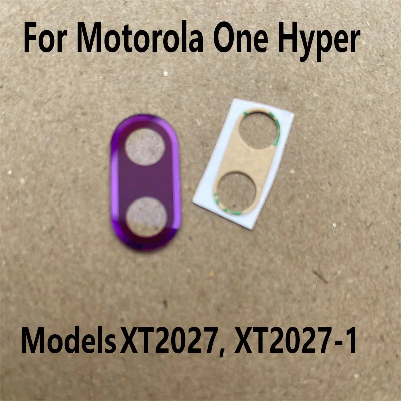 Back Camera Lens Glass For Motorola One Hyper Rear Camera Lens With Glue Adhesive Replacement XT2027 XT2027-1