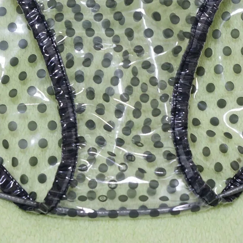 Sexy Women's PVC Plastic Briefs Polka Dot Soft Smooth See Through Underpants Fetish ABDL Sissy Waterproof Erotic Panties